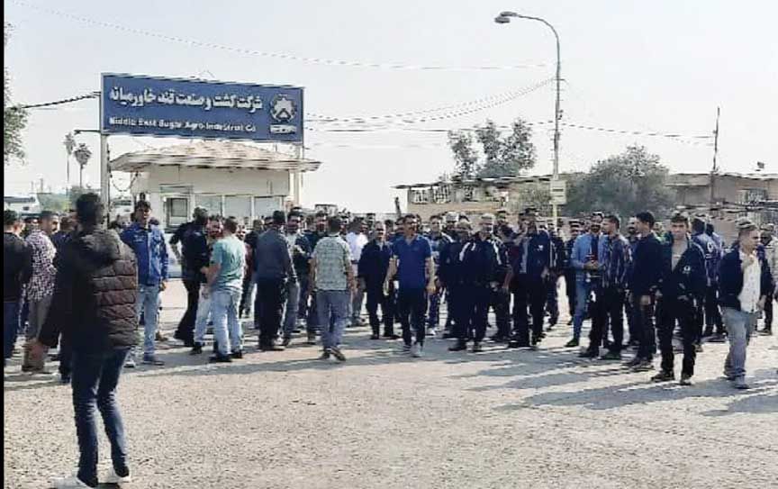 اعتراض کارگران قند خاورمیانه شوش 

ادامه دارد