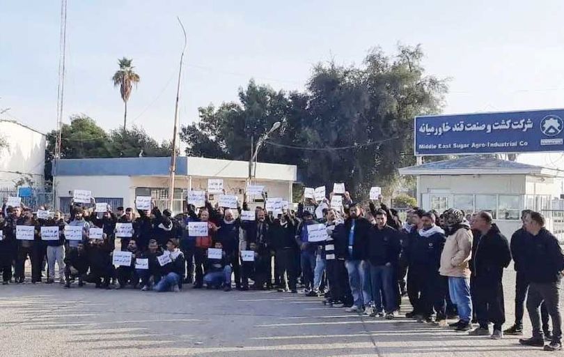 کارگران کشت و صنعت قند خاورمیانه دوباره تجمع کردند