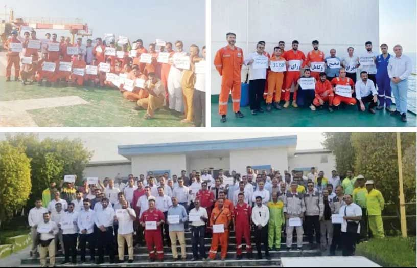 کارگران پیمانکاری شرکت نفت و گاز پارس تجمع کردند